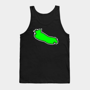 Gabriola Island BC in Lime Green Flavour - Simple Colour Silhouette - Gabriola Island Tank Top